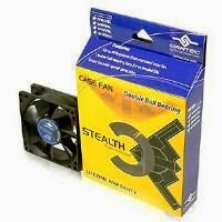  Vantec Stealth SF12025L 120x120x25mm Double Ball Bearing Silent Case Fan (Black)