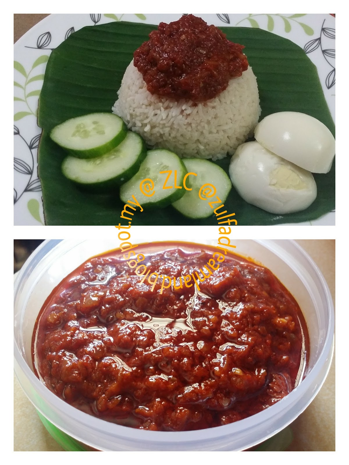 Cara buat sambal nasi lemak