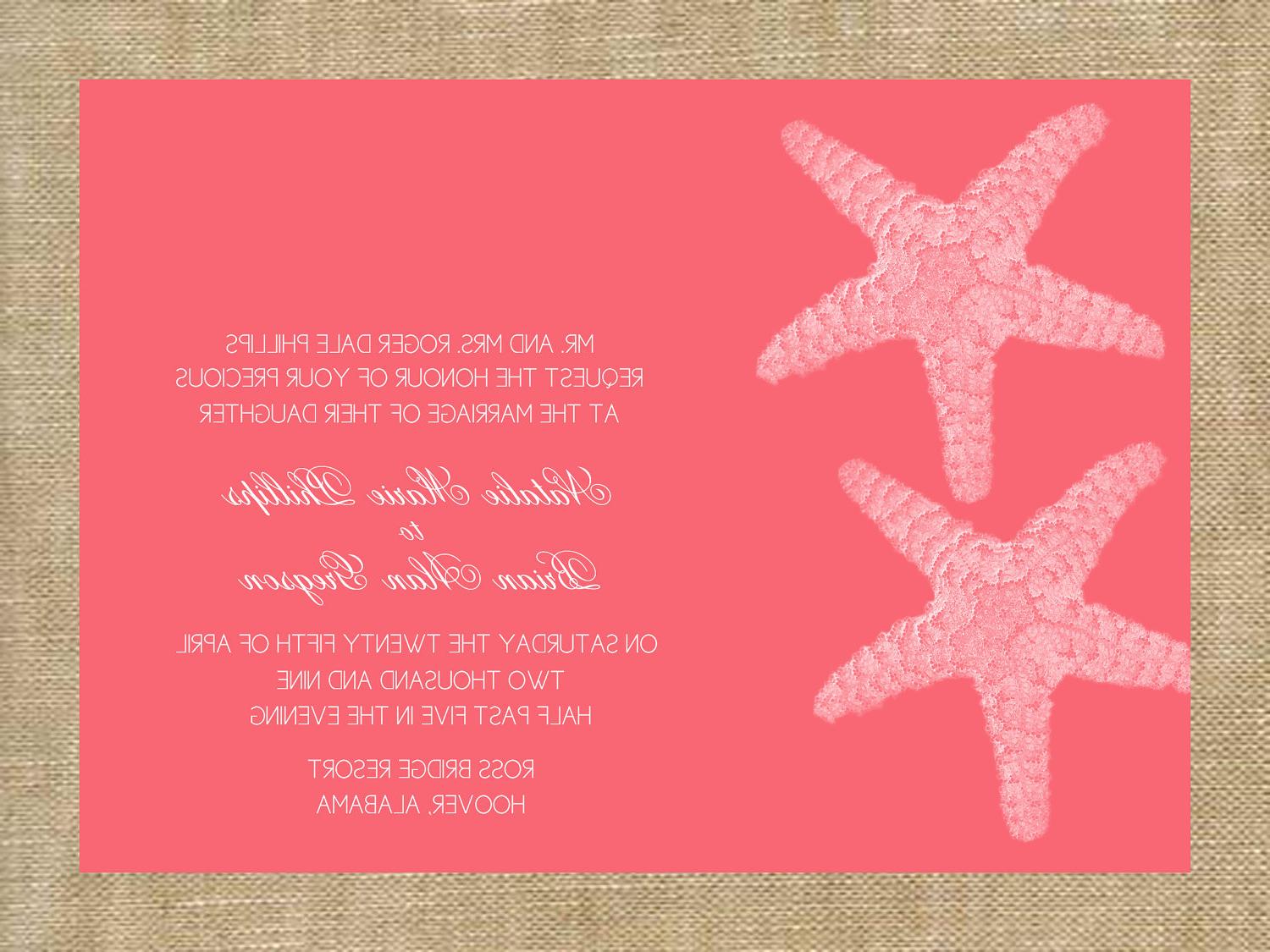 Starfish Wedding Invitation