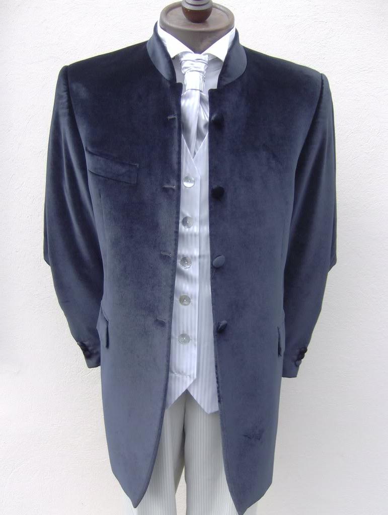 MENS NAVY BLUE NEHRU STYLE. VELVET JACKET