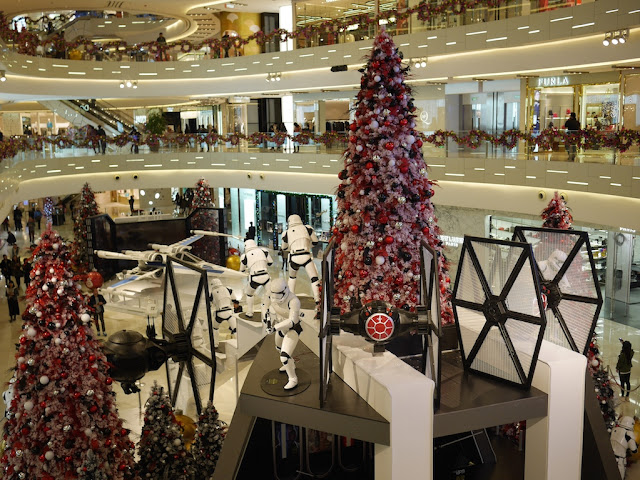 Star Wars Christmas display at the IAPM shopping center in Shanghai