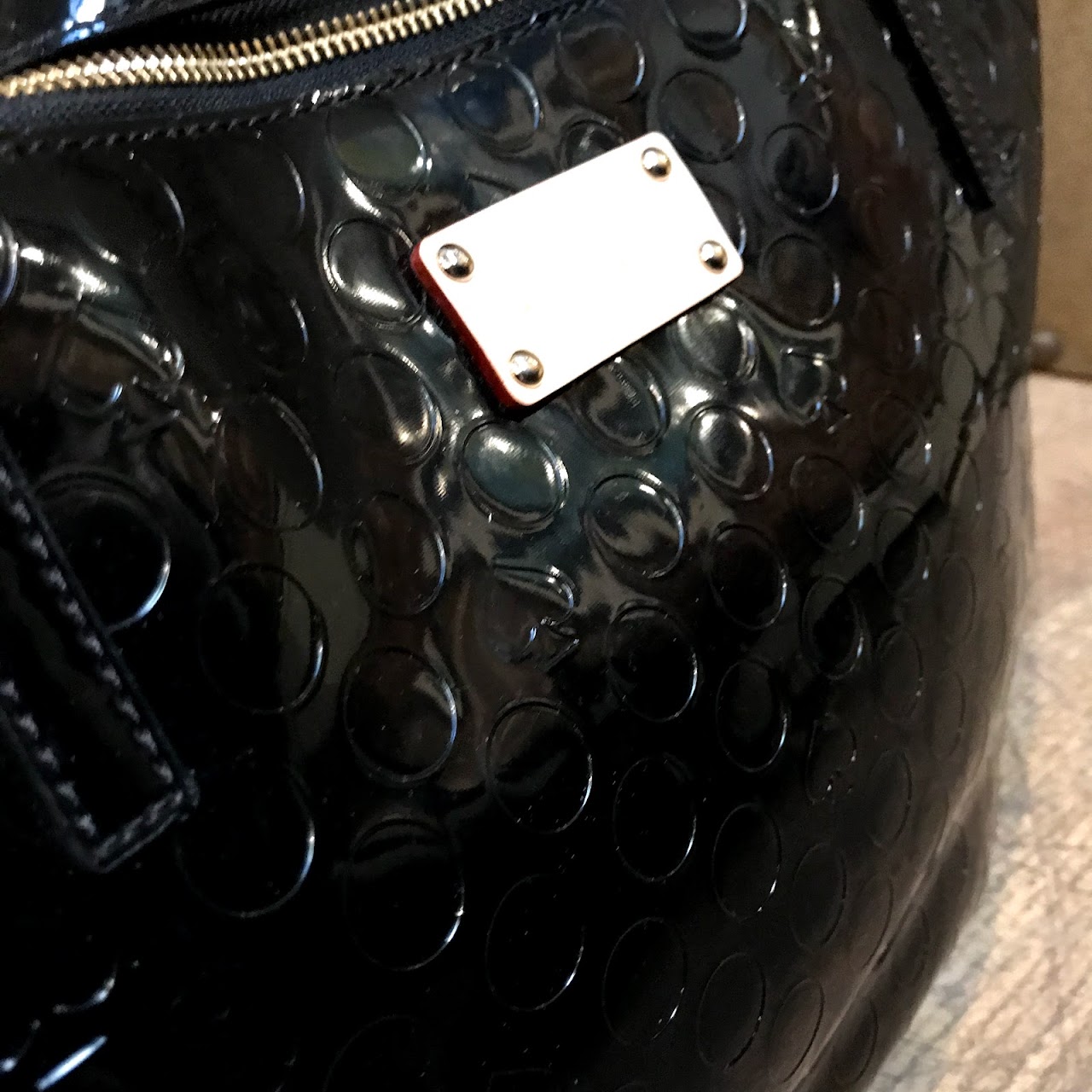 Kate Spade Embossed Black Shoulder Bag