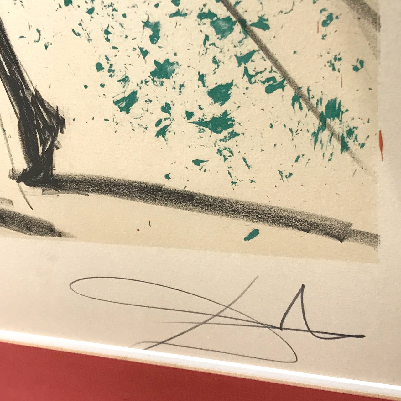 Salvador Dali Signed 'The Golfer' Lithograph