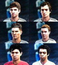 faces PES 2012: Faces do PES 2012 feitas pela Konami