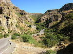 The approach to Geghard Monastery, Armenia.