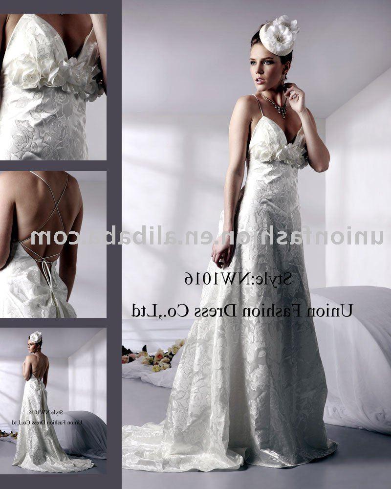 See larger image: backless brocade hot Wedding Dress NW1016