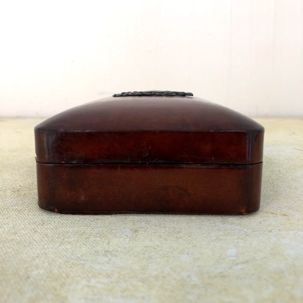 Leather and Coin Silver Box