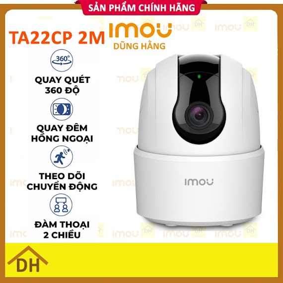 [Xả Hàng] Camera Imou Ranger 2C Ipc - Ta22Cp 1080P Xoay 360 Độ - Đàm Thoại 2 Chiều - Báo Động Chống Trộm