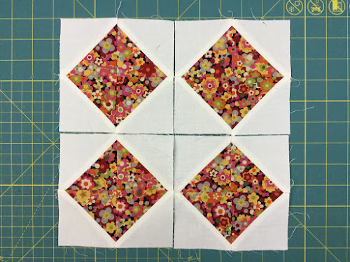 Block 1: 16 HST quilt sampler - beginner quilt