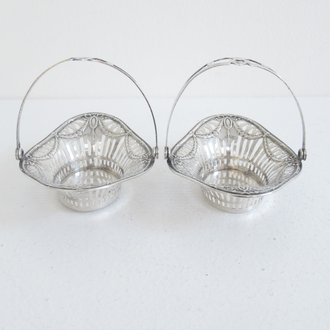 Sterling Silver Miniature Basket Set