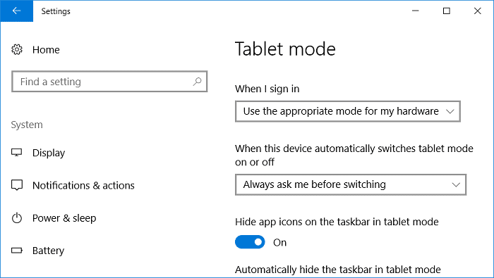 Ahora, en Cuando canto, seleccione Usar el modo apropiado para mi hardware