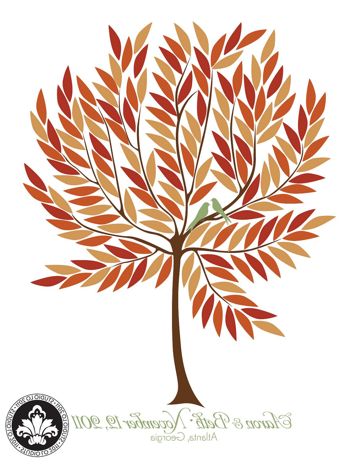 SIGNATURE WEDDING TREE in Fall Colors. New Autumn Design.