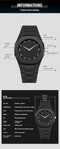 Title 3, Mens Retro Arabic Digital Sports Waterproof Qu...
