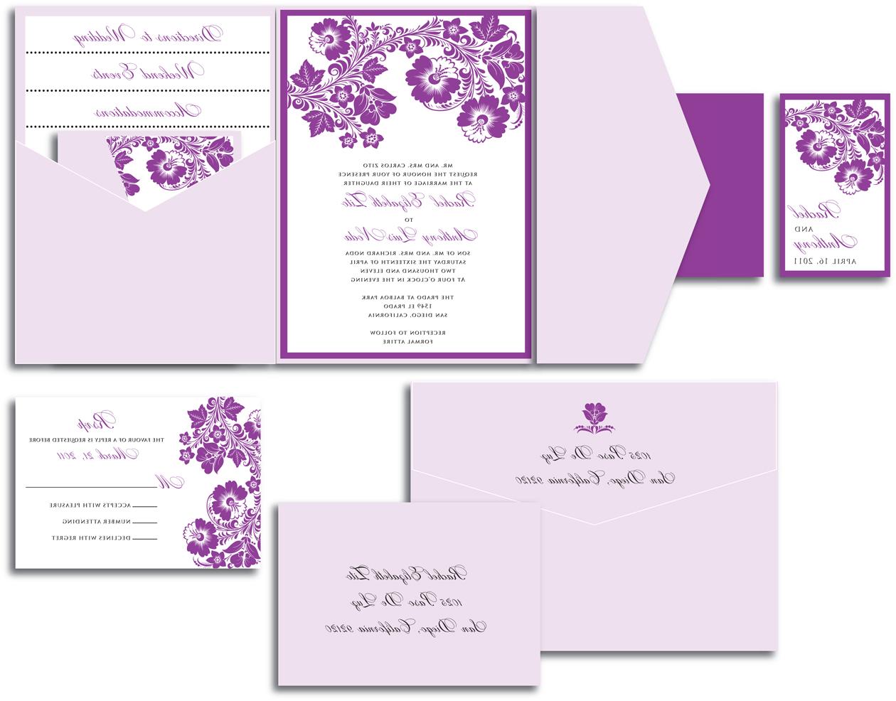 Purple & Lavender Floral Wedding Invite