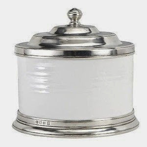  Match Pewter Convivio Cookie Jar, White