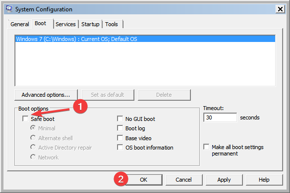 Définissez le démarrage normal dans l'outil de configuration système