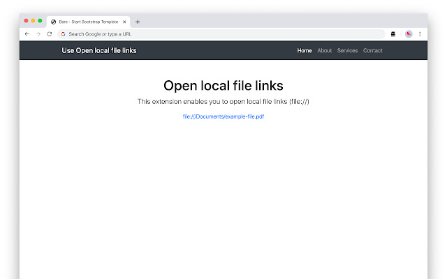 Open local file links chrome extension