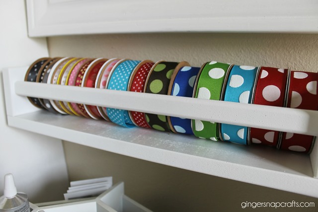 ribbon storage ideas at GingerSnapCrafts.com