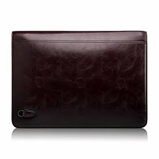 Dark Brown Executive Leather Laptop Travel Bag Clutch for 13" Laptop (Macbook Air, Macbook PRO, Toshiba, Sony, Dell, Chrome Book, Ultra Book, HP)