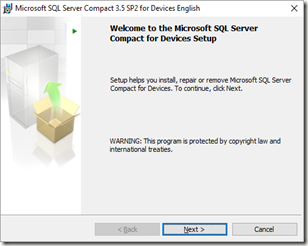 microsoft sql server compact 3.5 sp2