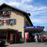Grindelwald train station in Grindelwald, Switzerland 