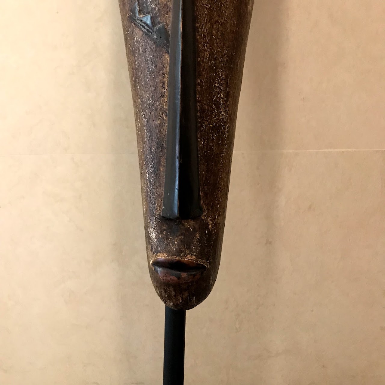 Large African Mask with Stand