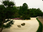 Raked rock garden, Japanese Garden, Botanical Garden, St. Louis, Missouri.
