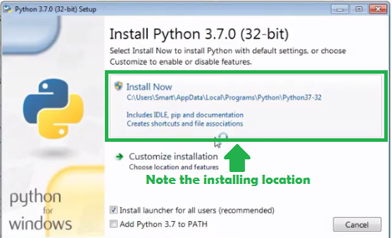 note-python-installing-location