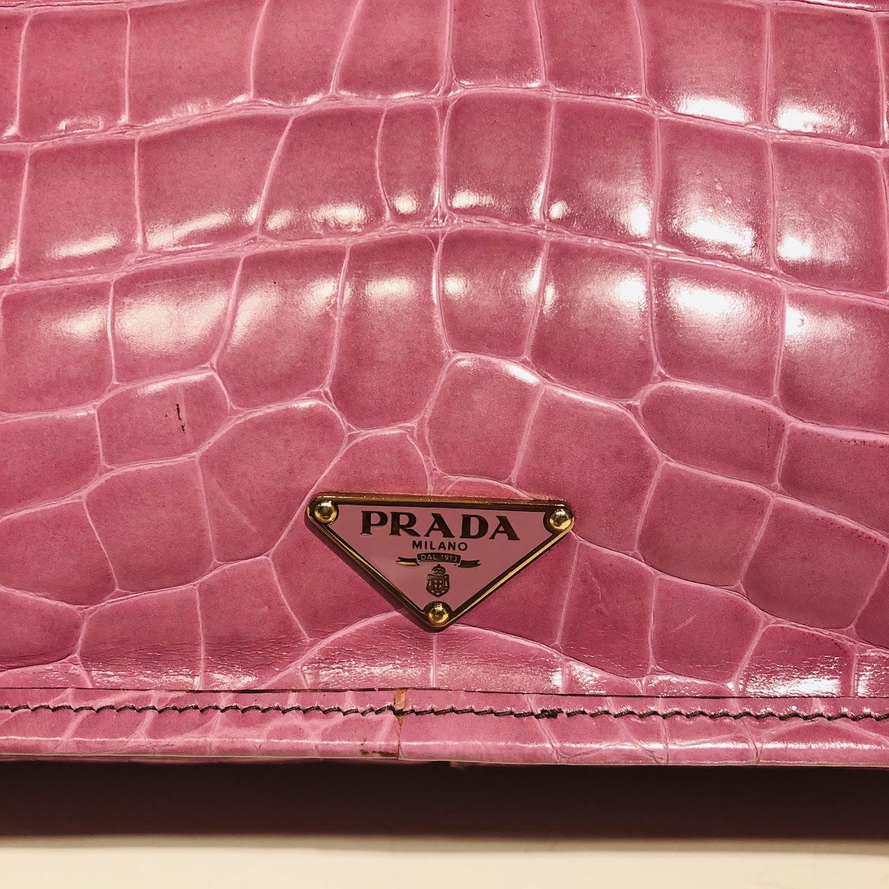 Prada Embossed Handbag