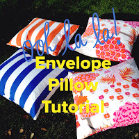 Envelope pillow cover tutorial, 