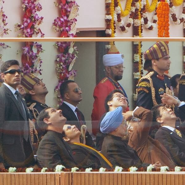 The unfurling of the tricolour by the President and playing of the national anthem were followed by a customary 21-gun salute. Among others who witnessed the parade at Rajpath was Delhi Chief Minister Arvind Kejriwal.