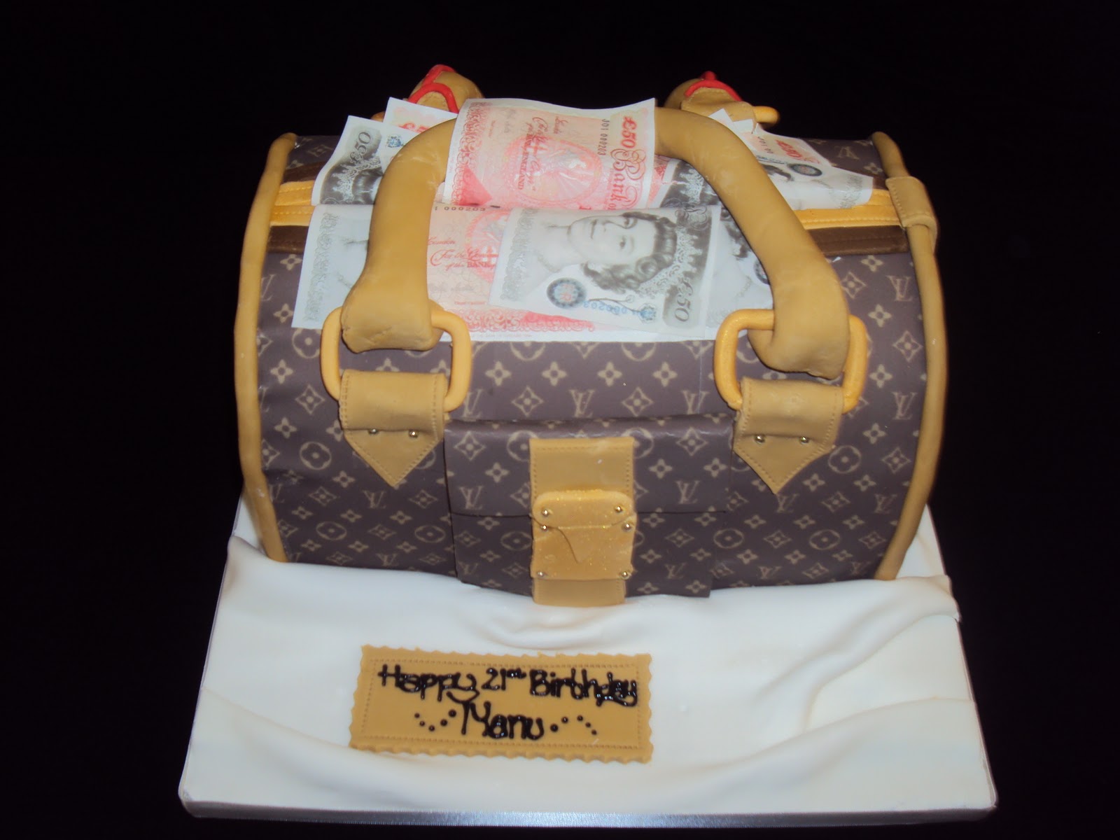 MIMI TO YOU - SWEET AND STYLISH CAKES: Louis Vuitton Speedy Bag Full of Money!