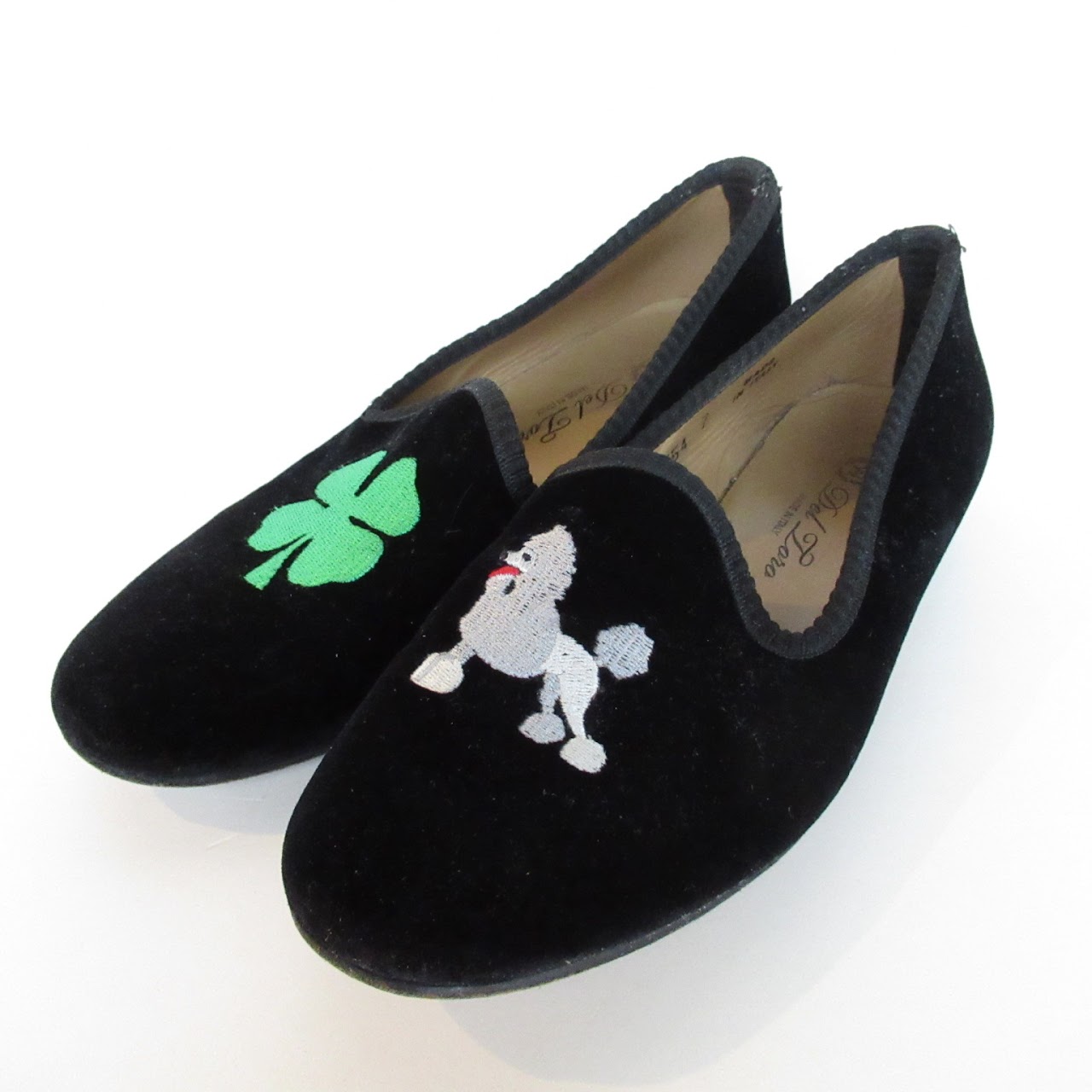 Del Toro Embroidered Velvet Loafers