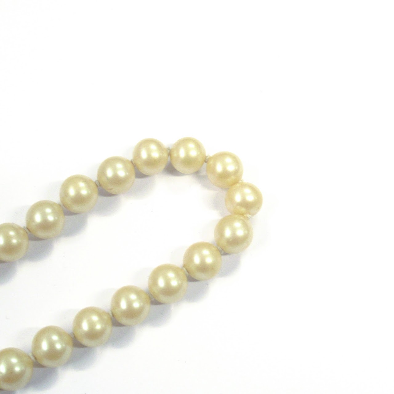 Pearl and 14K Gold Clasp Necklace