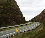 Interstate 68 at the top of Sideling Hill, Western Maryland.