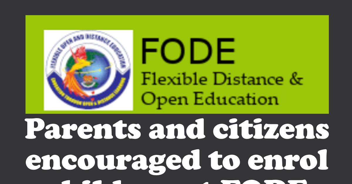 Flexible Open and Distance Education (FODE) Application and Enrolment