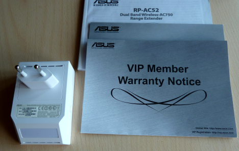 ASUS RP-AC52, WPS, rango, extensor, inalámbrico, red, doble banda, 802.11ac