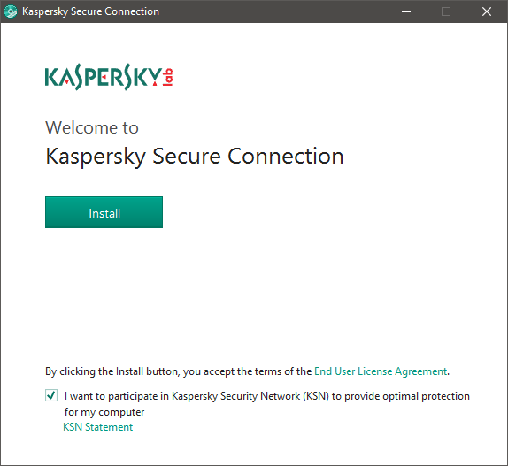 Kaspersky 보안 연결, VPN