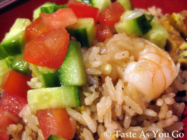 Shrimp Fried Rice - Recipe Courtesy of Johnny Mango World Cafe & Bar in Cleveland, OH | Taste As You Go