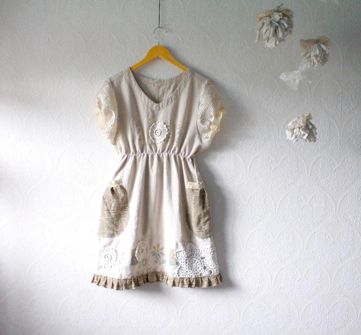 Shabby Chic Dress Linen