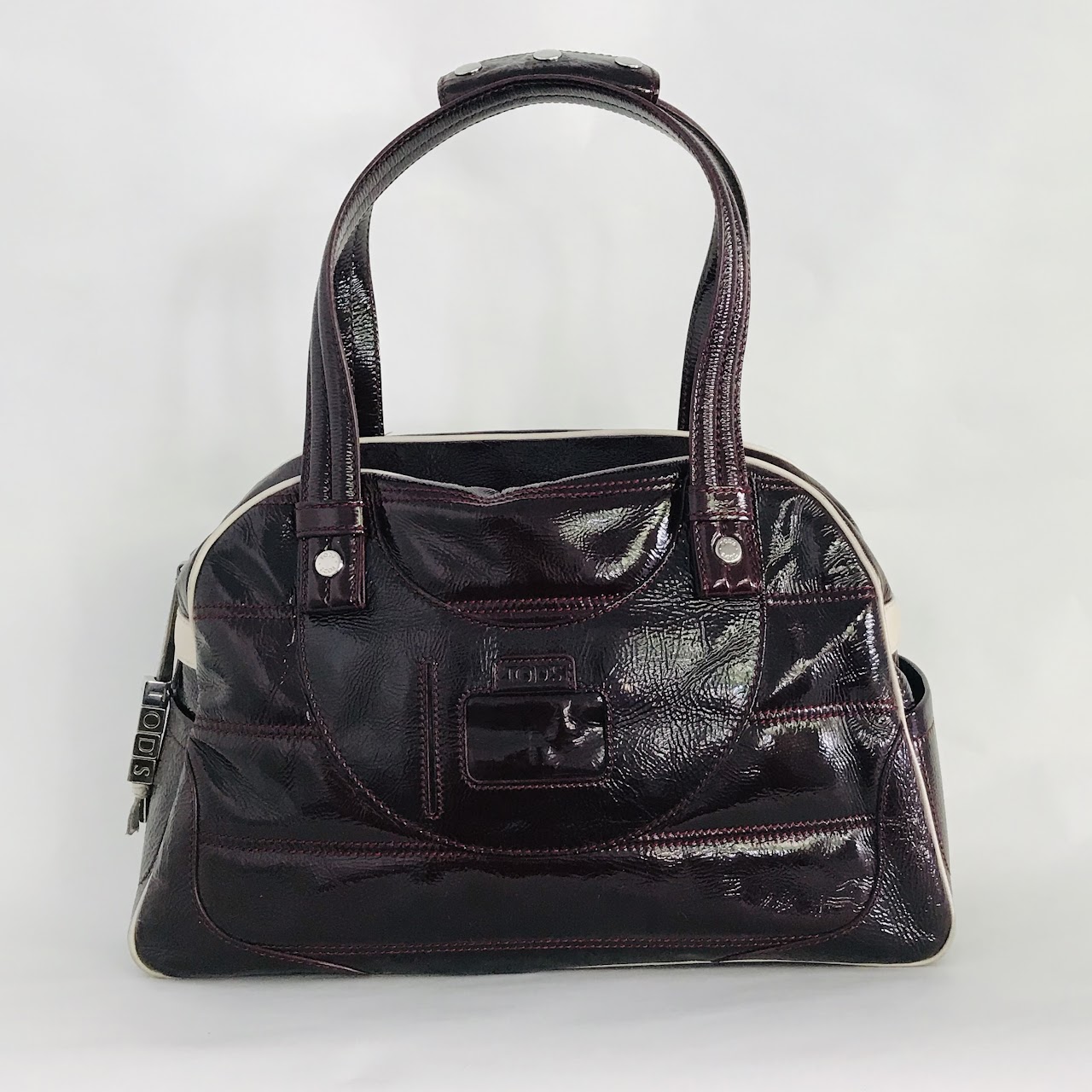 Tod's Patent Crinkle Leather Shoulder Bag