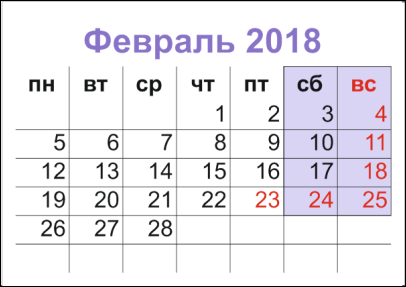 февраль 2018