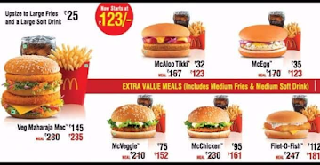 McDonald's menu 