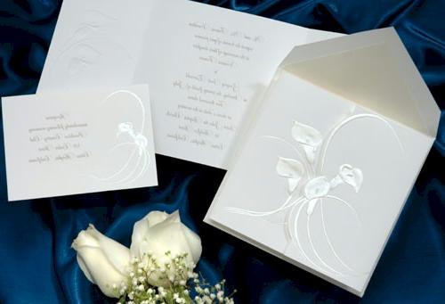 Calla Lily Marquis Wedding Invitation. Due to differences in individual