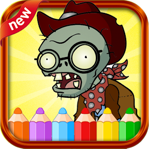 coloring game of plant with zombie  Icon