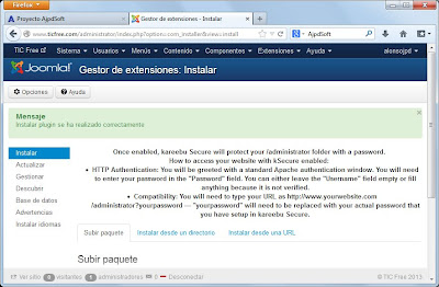 Proteger acceso administracin de Joomla! con Kareebu Secure