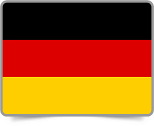 German framed flag icons with box shadow