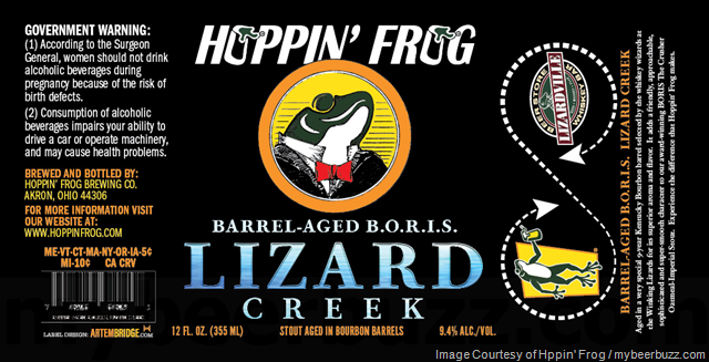 Hoppin’ Frog Adding Barrel-Aged B.O.R.I.S. Lizard Creek & Mark Of The Lizard