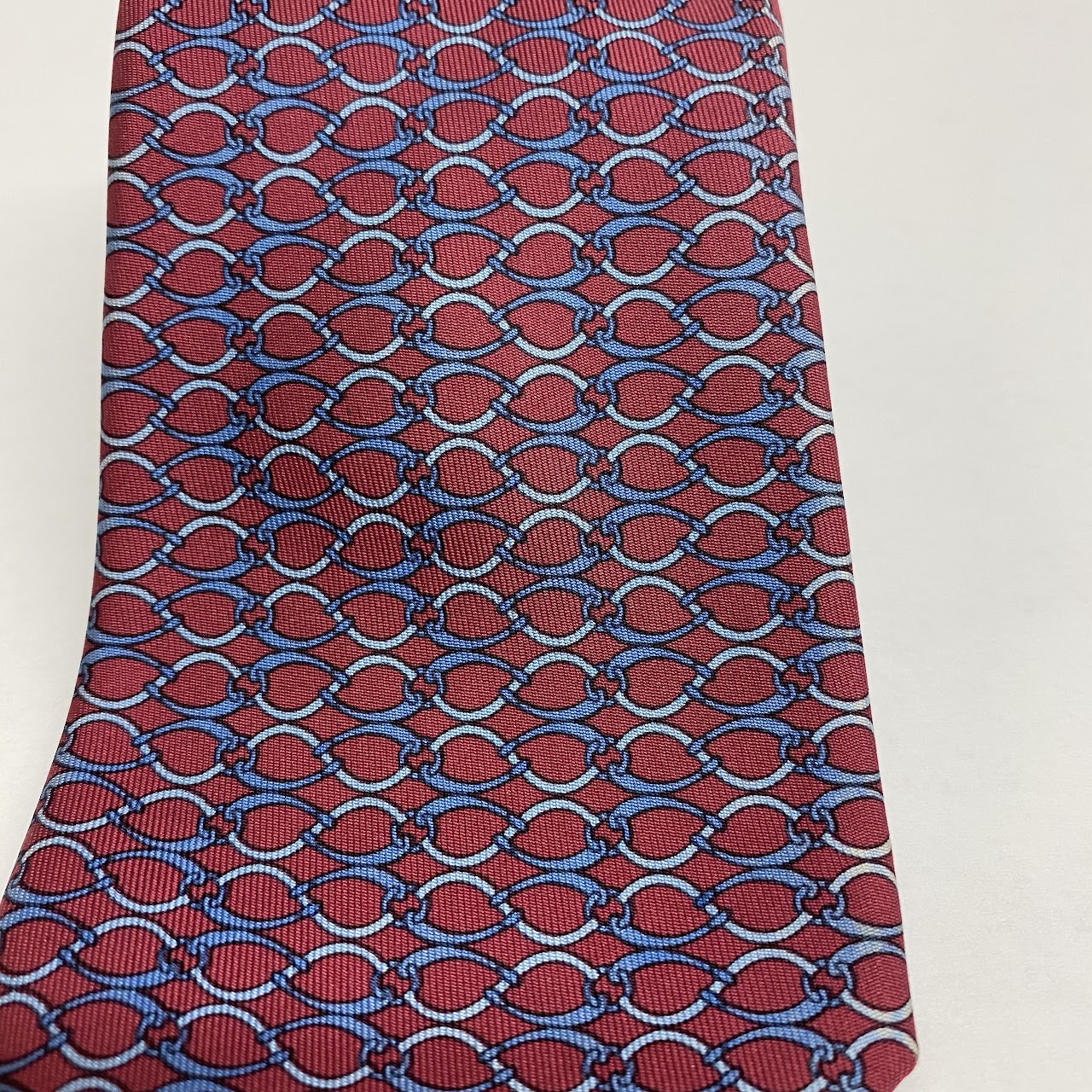 Hermès Red Equestrian Tie