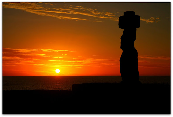 Moai al tramonto di GD